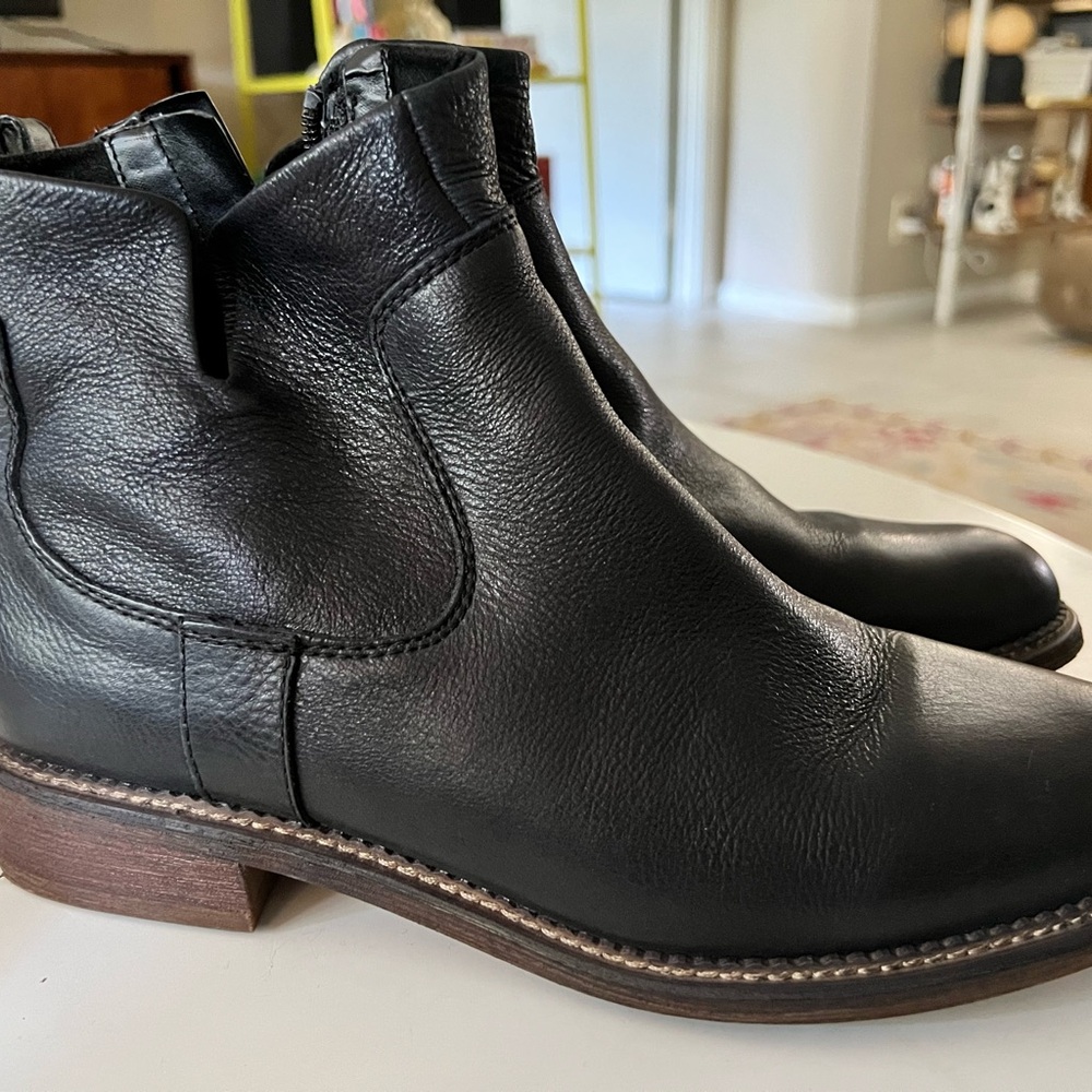 Black Leather Boots Franco Sarto Hoda